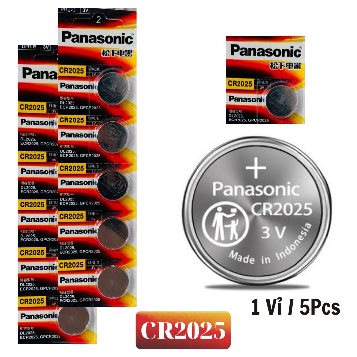 Vỉ 5 viên Pin CR2032 Panasonic giá rẻ chất lượng