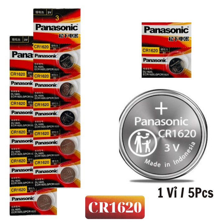 Vỉ 5 viên Pin CR2016 Panasonic giá rẻ chất lượng